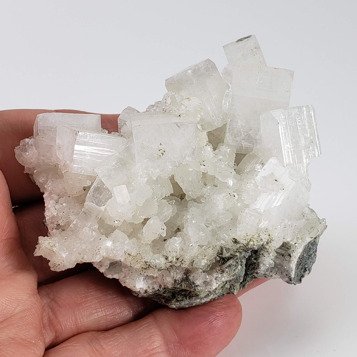 Apophyllite and Prehnite Cluster Crystal | 110 grams | Mumbai, India 6