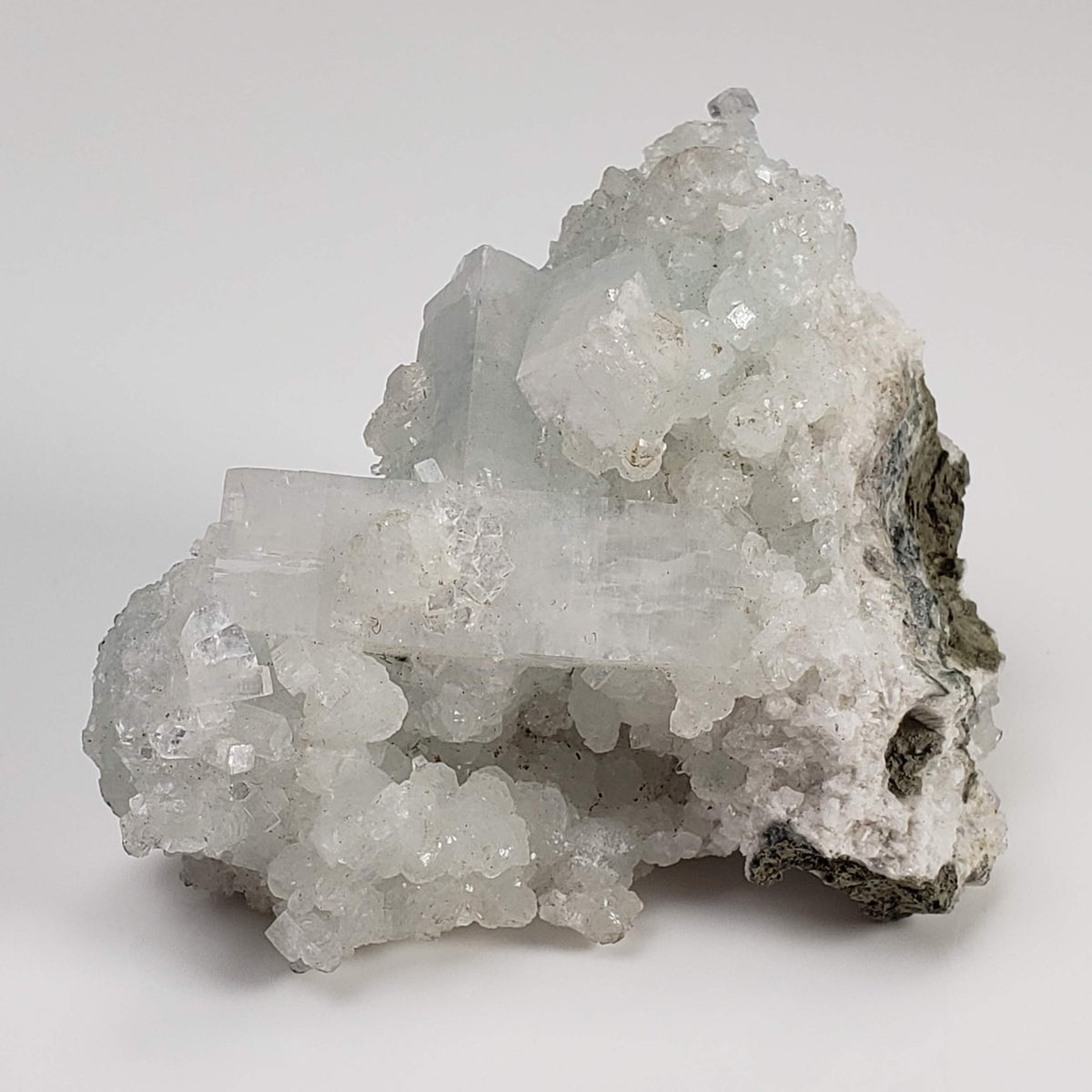 Apophyllite and Prehnite Cluster Crystal | 86 grams | Mumbai, India 3