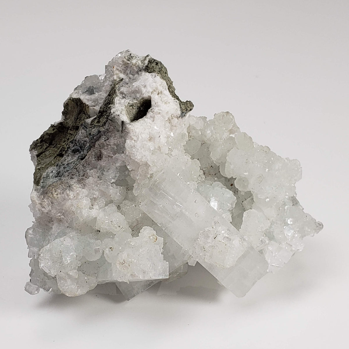 Apophyllite and Prehnite Cluster Crystal | 86 grams | Mumbai, India 2