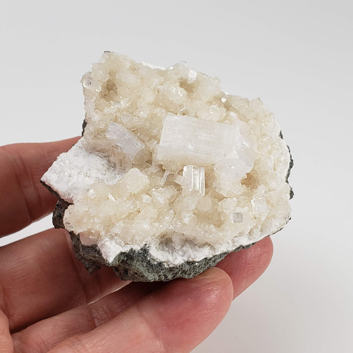 Apophyllite and Prehnite Crystal Cluster | 153 grams | Mumbai, India 6