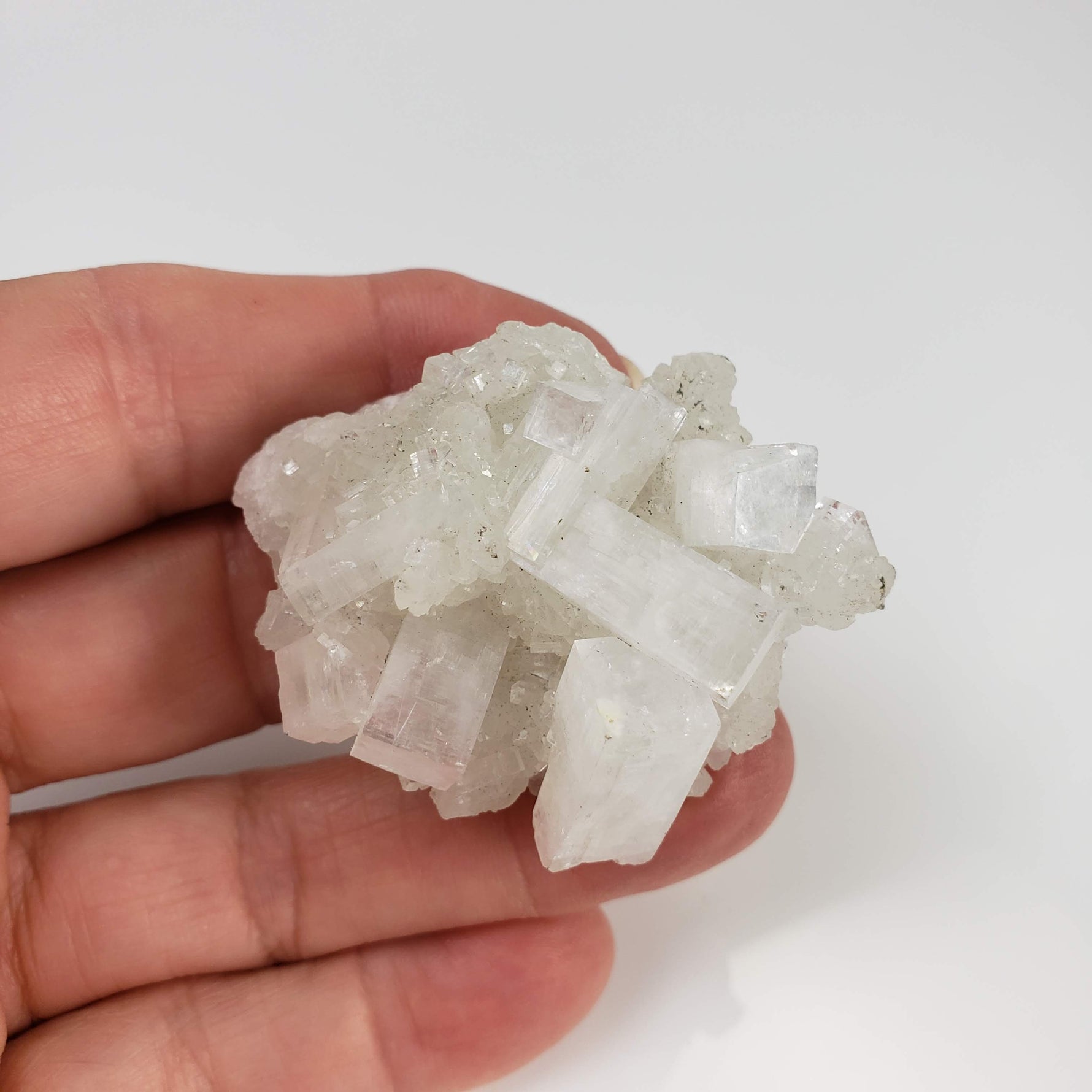  Apophyllite and Prehnite Crystal Cluster | 42 grams | Mumbai, India 5