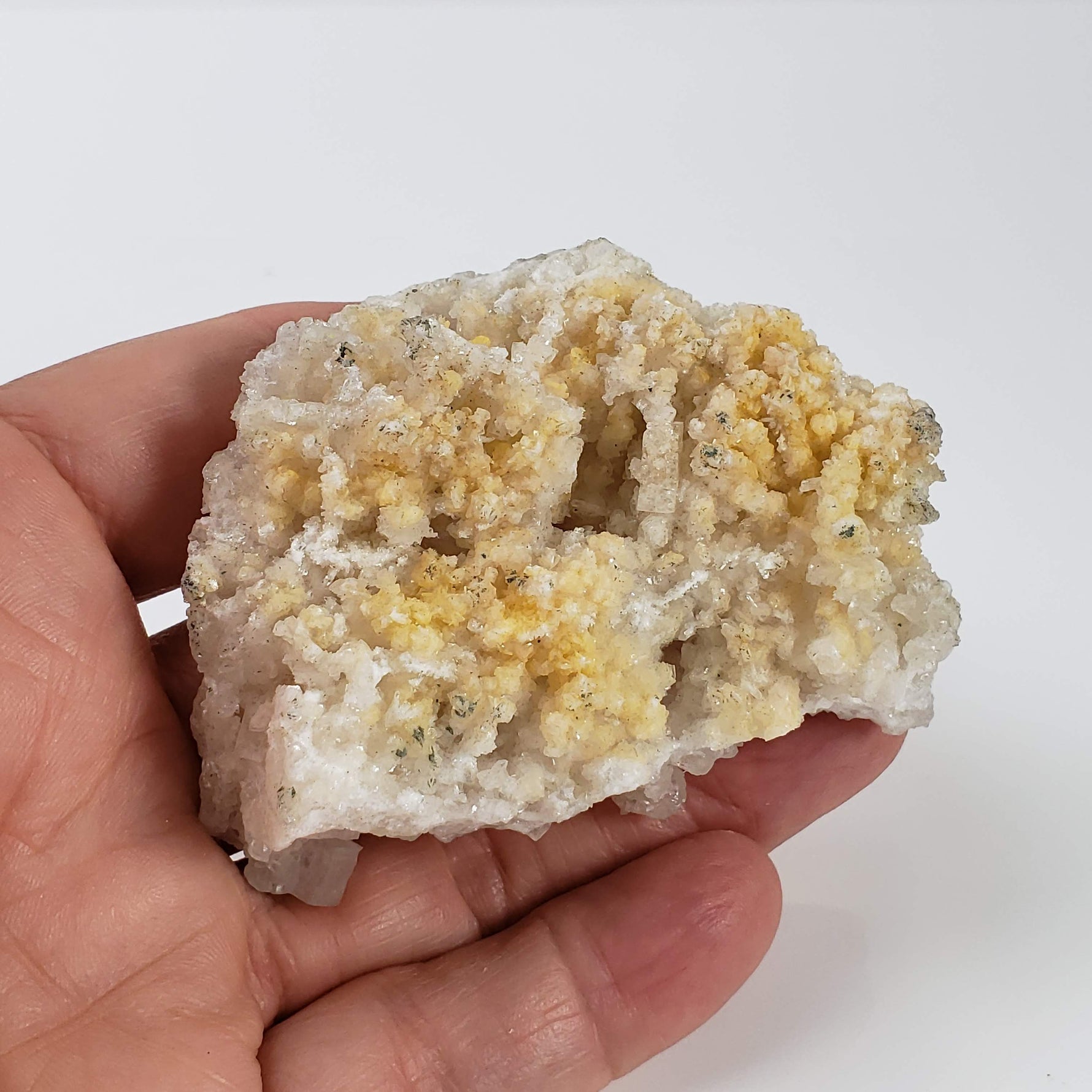  Apophyllite and Prehnite Crystal Cluster | 85 grams | Mumbai, India 6