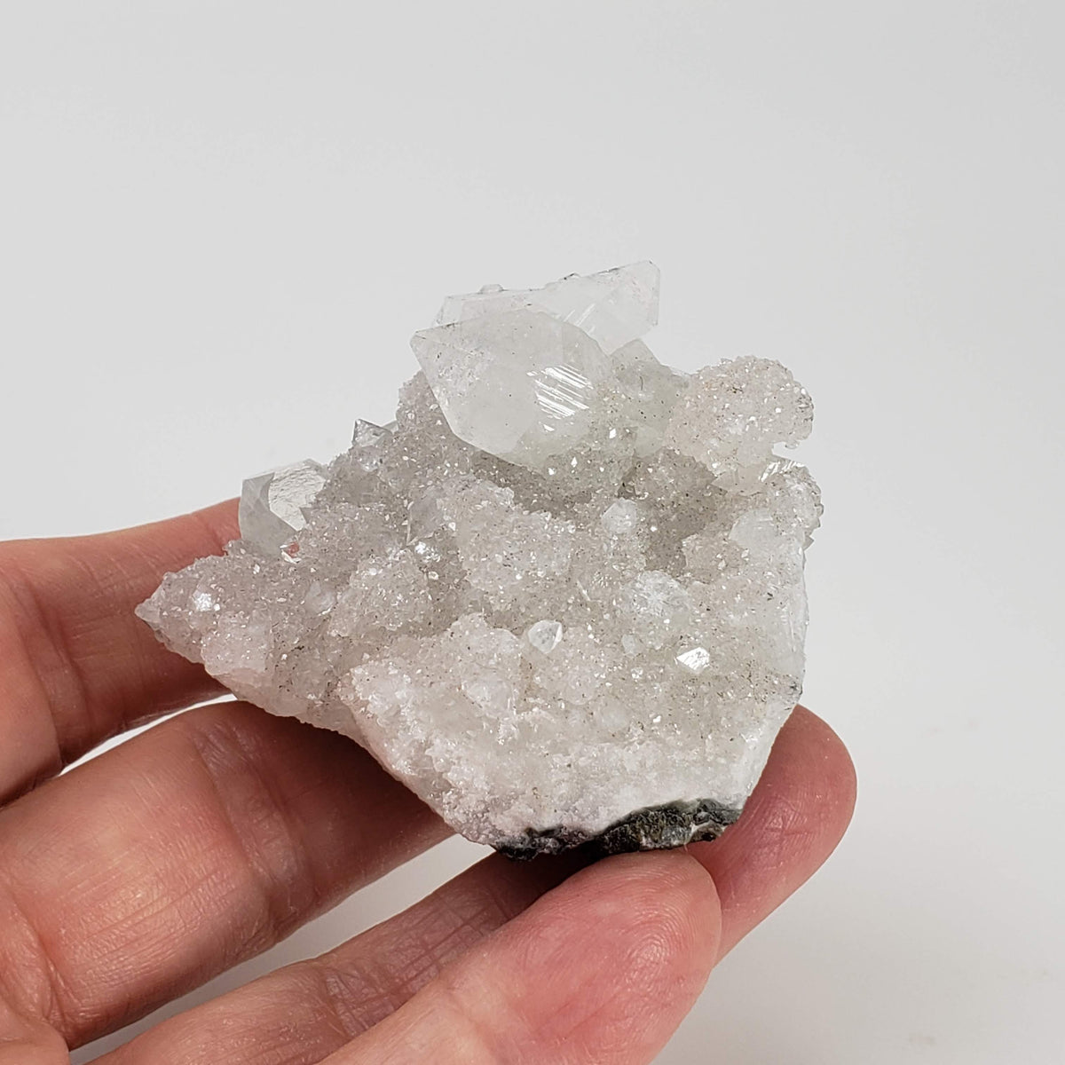 Apophyllite and Prehnite Crystal Cluster | 97 grams | Mumbai, India 8