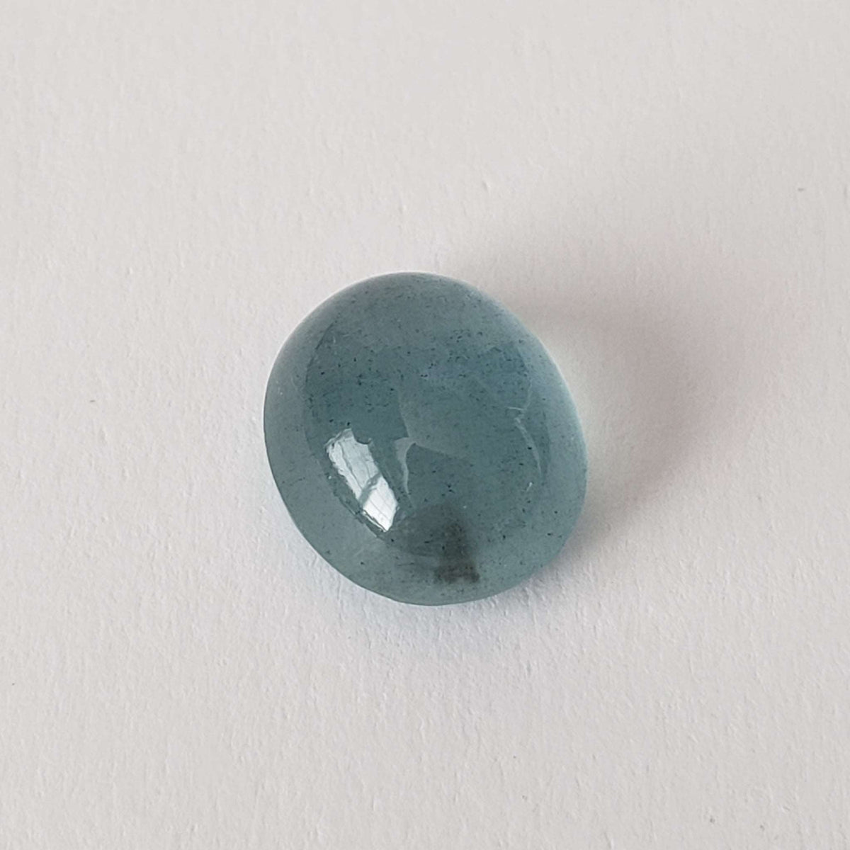  Aquamarine Cats Eye | Oval Cabochon | Light Grayish Blue | 11.6x9.7mm 5.0ct | SO24 5
