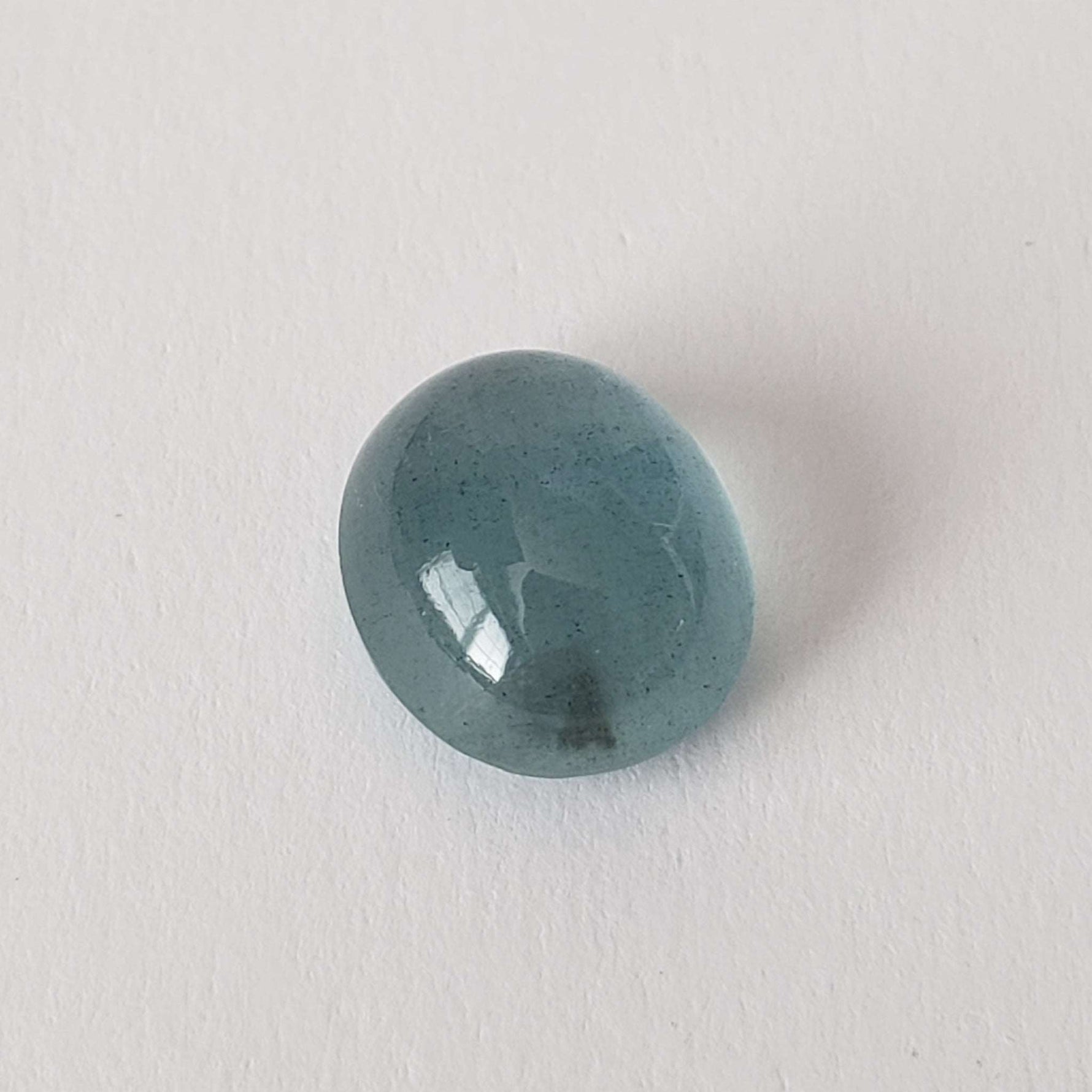  Aquamarine Cats Eye | Oval Cabochon | Light Grayish Blue | 11.6x9.7mm 5.0ct | SO24 5