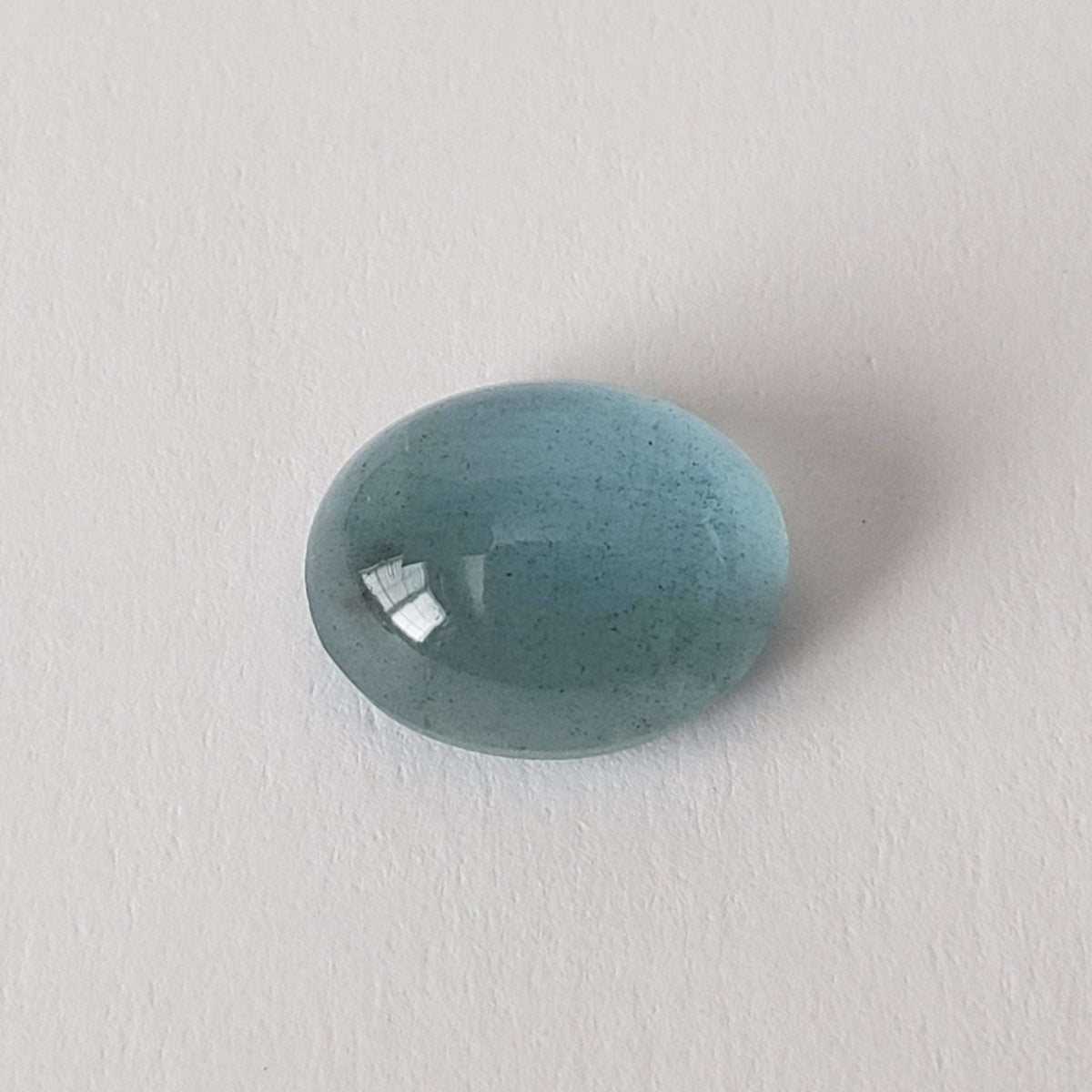  Aquamarine Cats Eye | Oval Cabochon | Light Grayish Blue | 11.6x9.7mm 5.0ct | SO24 7