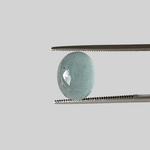   Aquamarine | Oval Cabochon | Light Grayish Blue | 11.3x9.1mm 4.85ct 