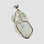  Aquamarine Pendant | 925 Silver Wire Wrapped Pendant | Natural Raw Aquamarine 1