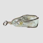  Aquamarine Pendant | 925 Silver Wire Wrapped Pendant | Natural Raw Aquamarine 2