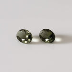  Authentic Moldavite | 2 Piece Lot | Oval Cut | 6x4mm | Chlum Region, Czech Republic 1