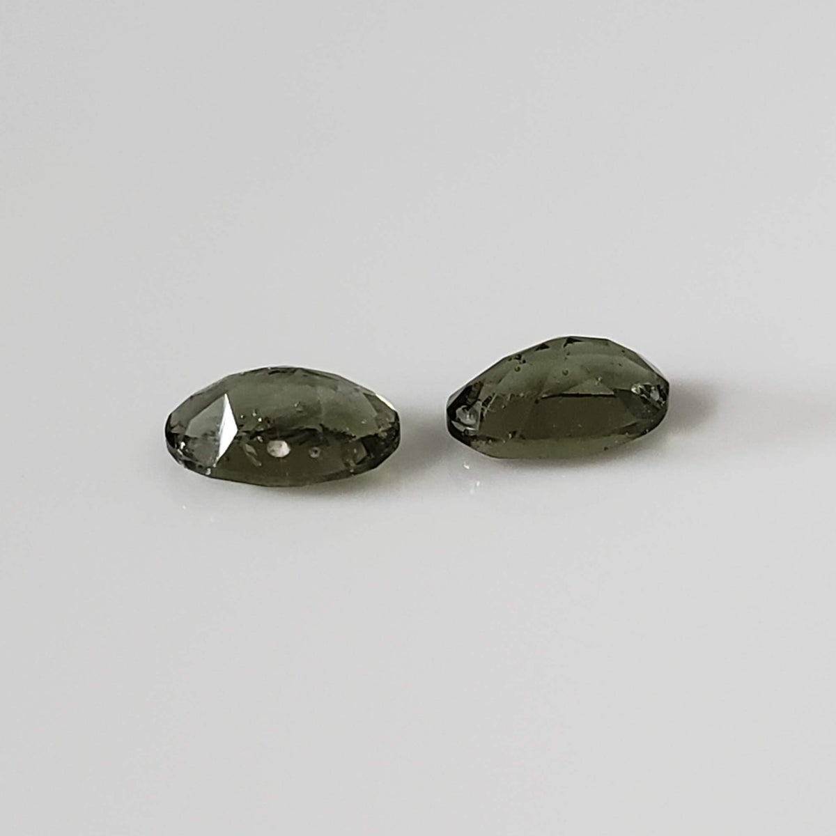  Authentic Moldavite | 2 Piece Lot | Oval Cut | 6x4mm | Chlum Region, Czech Republic 4