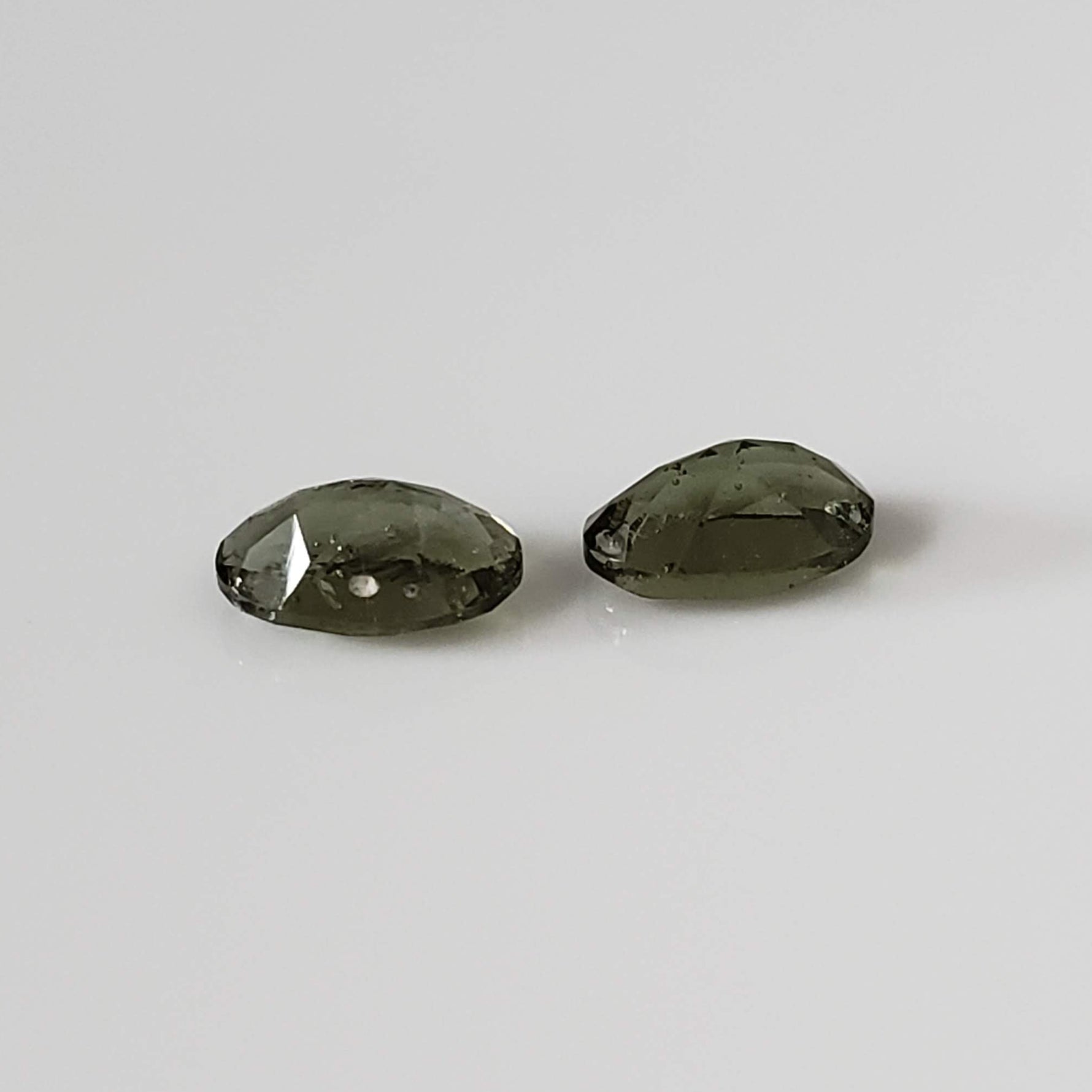  Authentic Moldavite | 2 Piece Lot | Oval Cut | 6x4mm | Chlum Region, Czech Republic 4