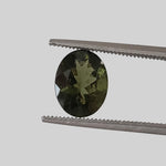  Authentic Moldavite | Oval Cut | 9x7mm | Chlum Region, Czech Republic 