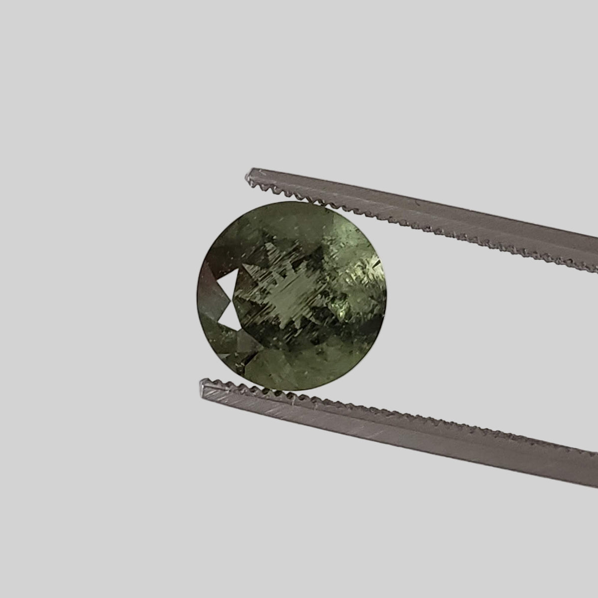  Authentic Moldavite | Round Cut | 8mm | Chlum Region, Czech Republic 