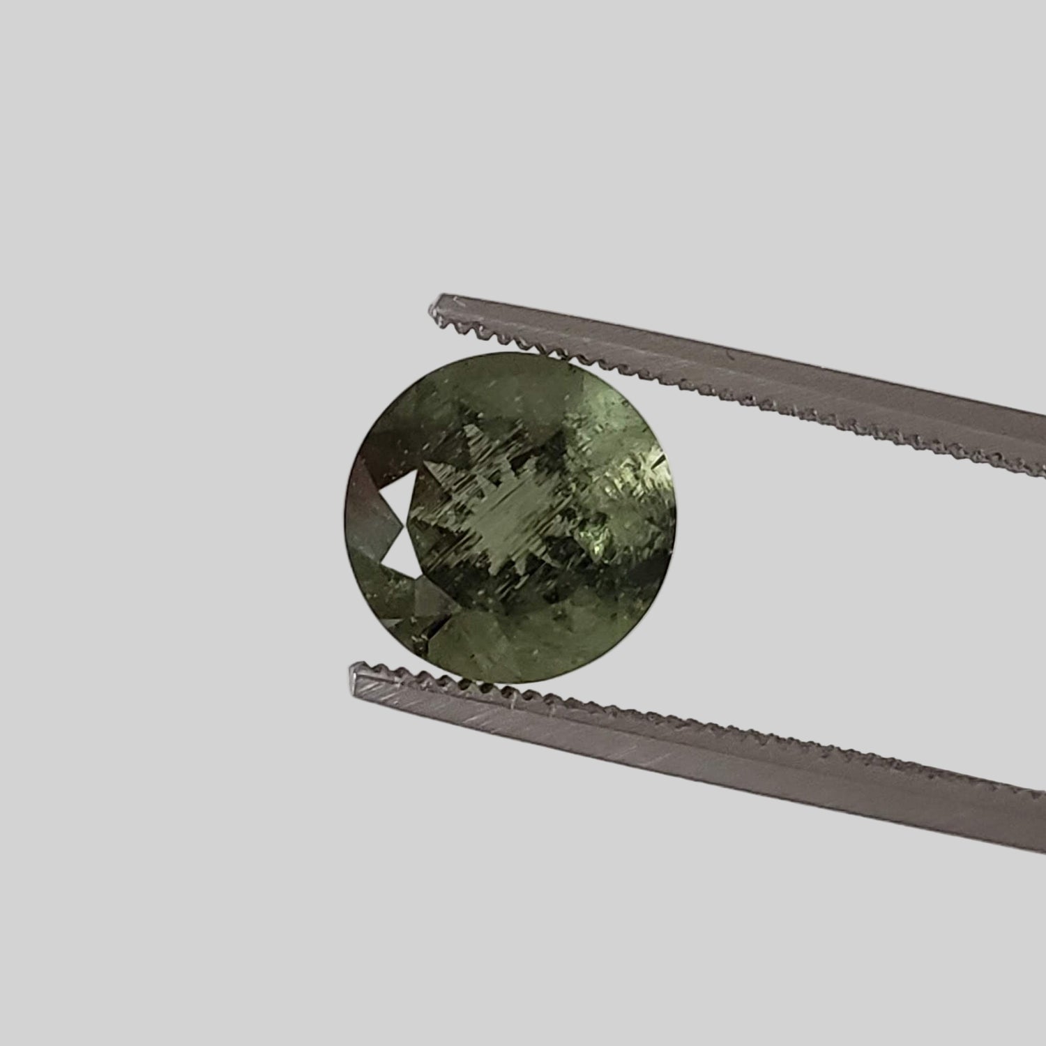  Authentic Moldavite | Round Cut | 8mm | Chlum Region, Czech Republic 