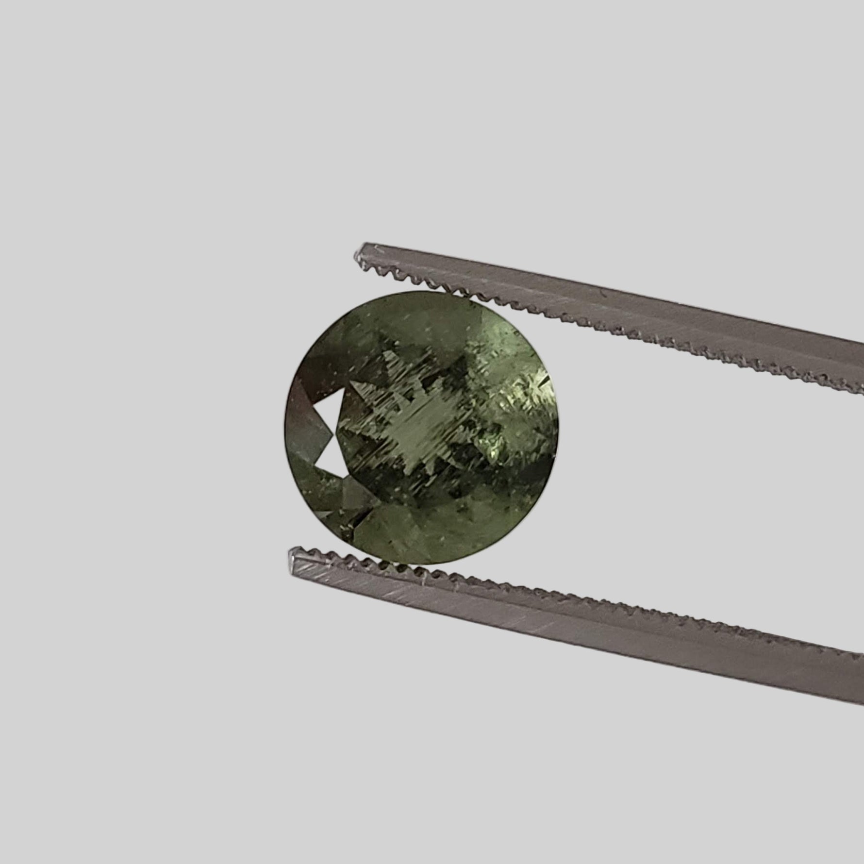  Authentic Moldavite | Round Cut | 8mm | Chlum Region, Czech Republic 