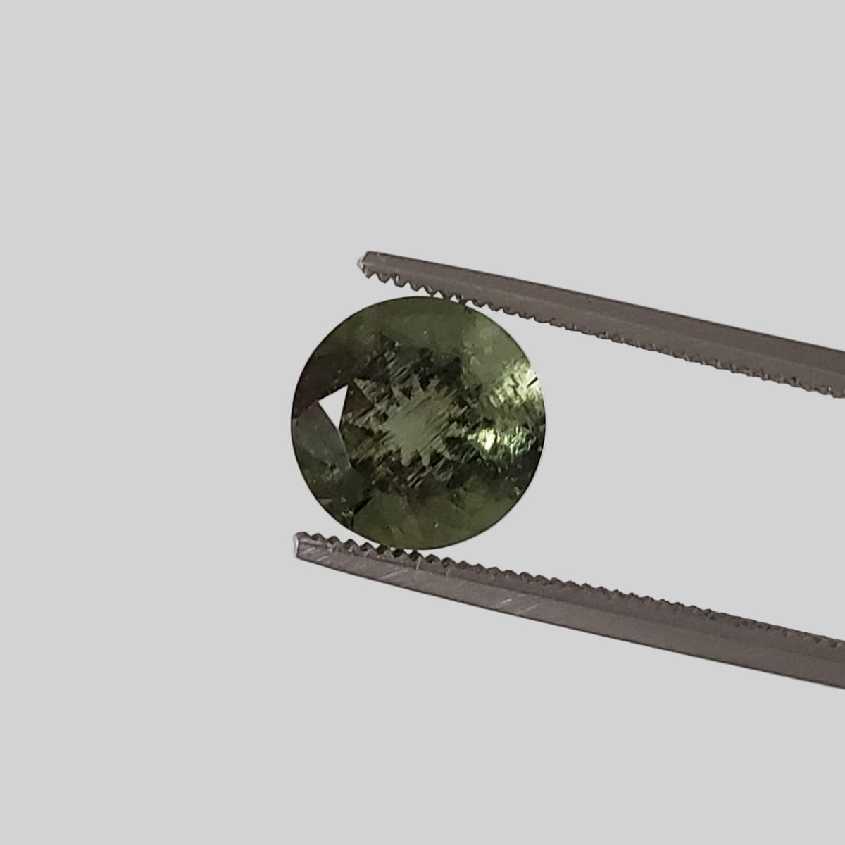  Authentic Moldavite | Round Cut | 8mm | Chlum Region, Czech Republic 1