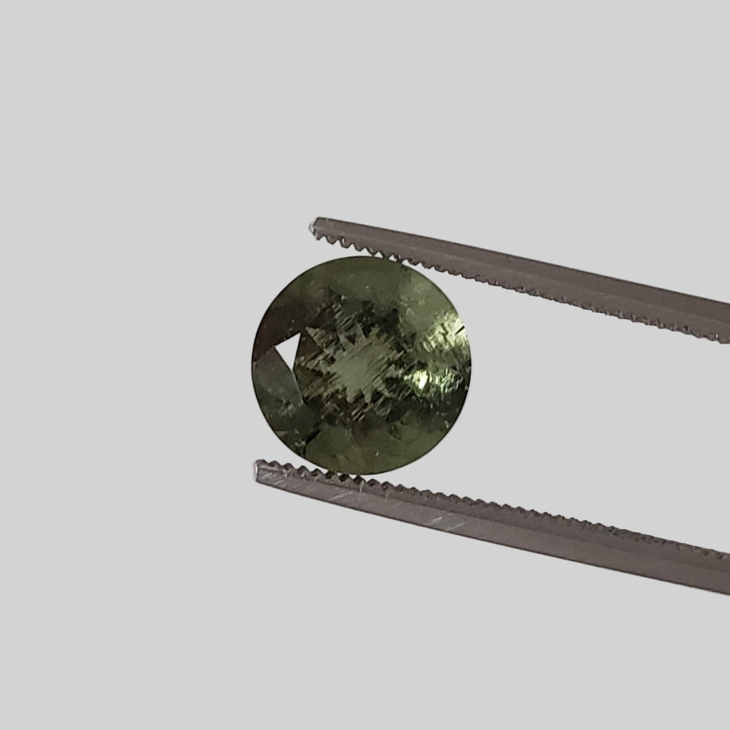  Authentic Moldavite | Round Cut | 8mm | Chlum Region, Czech Republic 1