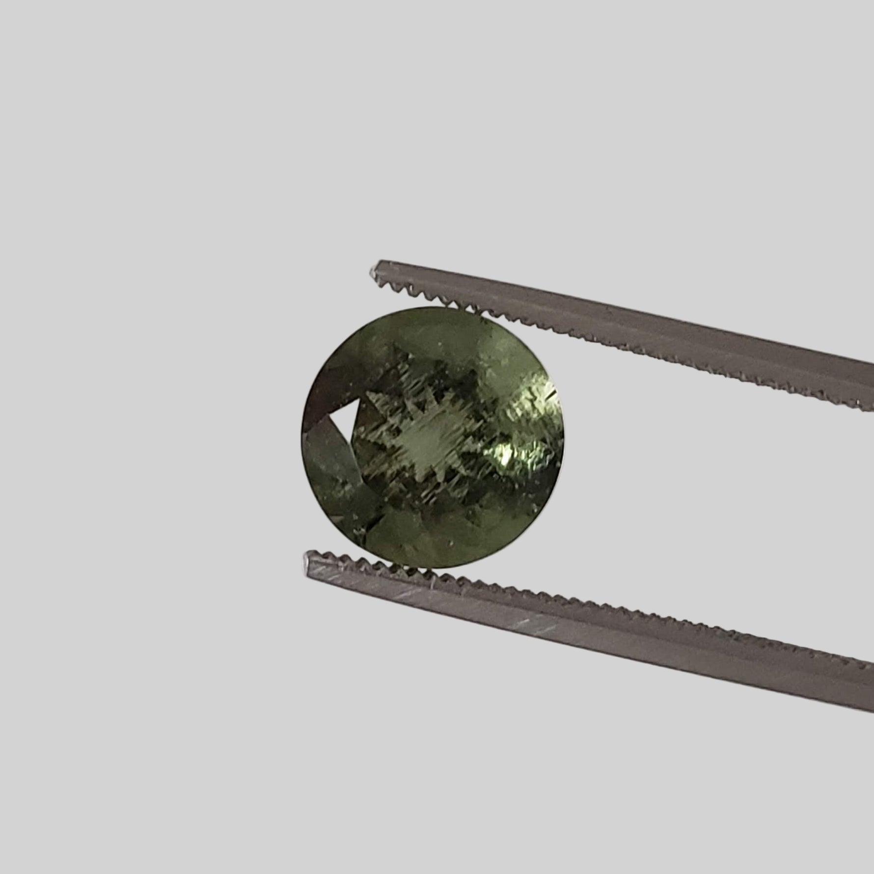  Authentic Moldavite | Round Cut | 8mm | Chlum Region, Czech Republic 1