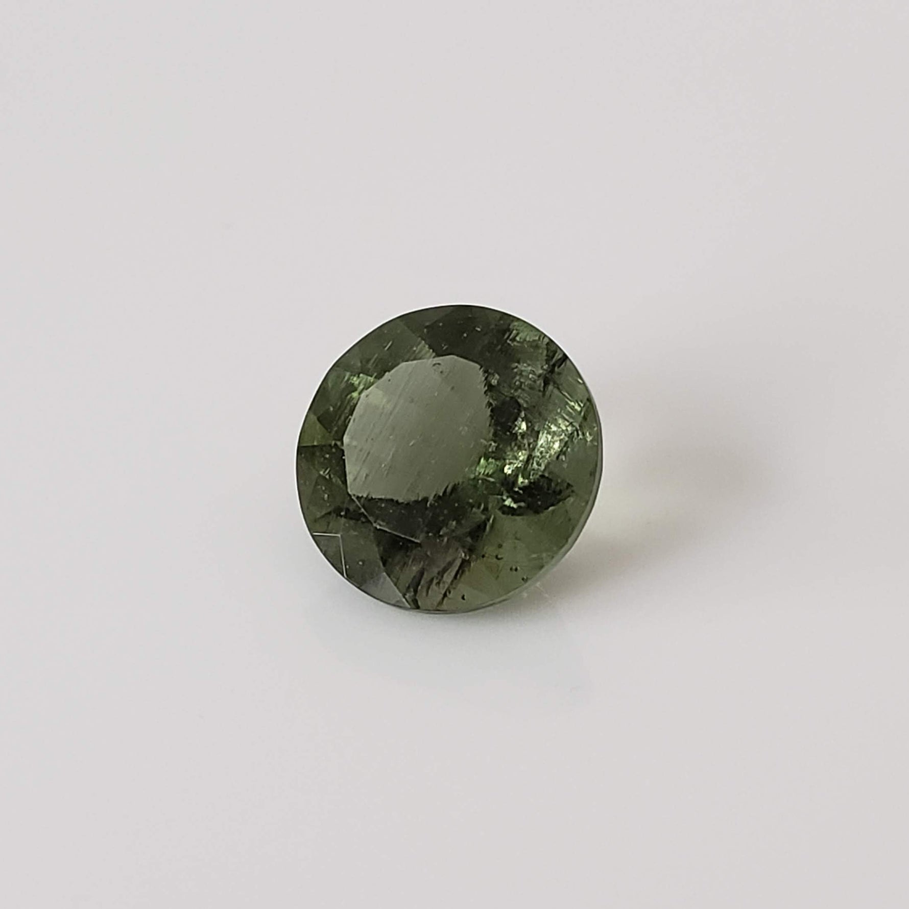  Authentic Moldavite | Round Cut | 8mm | Chlum Region, Czech Republic 3