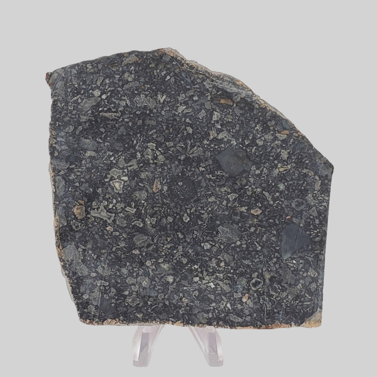  Black Onaping | 191 Grams | Impactite Breccia Slice | Sudbury Structure, Canada 1