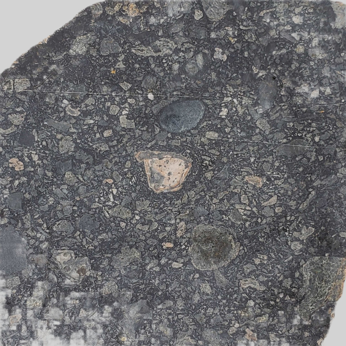  Black Onaping | 191 Grams | Impactite Breccia Slice | Sudbury Structure, Canada 2