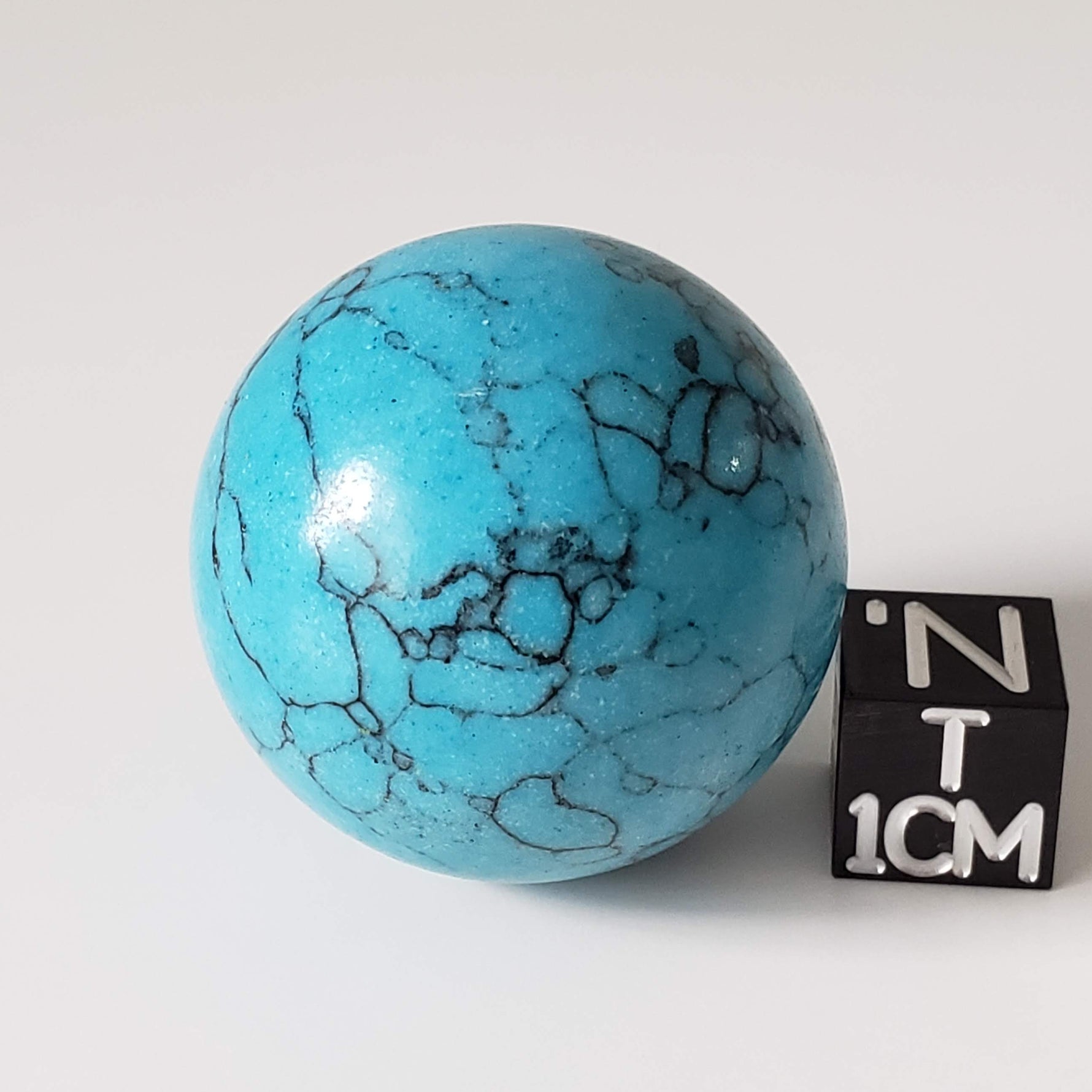 Blue Howlite Sphere | 30 mm 1.2 inches | 30.8 grams 5