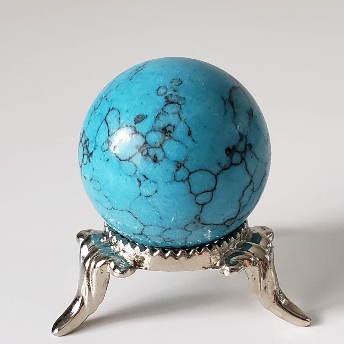 Blue Howlite Sphere | 30 mm 1.2 inches | 30.8 grams 3