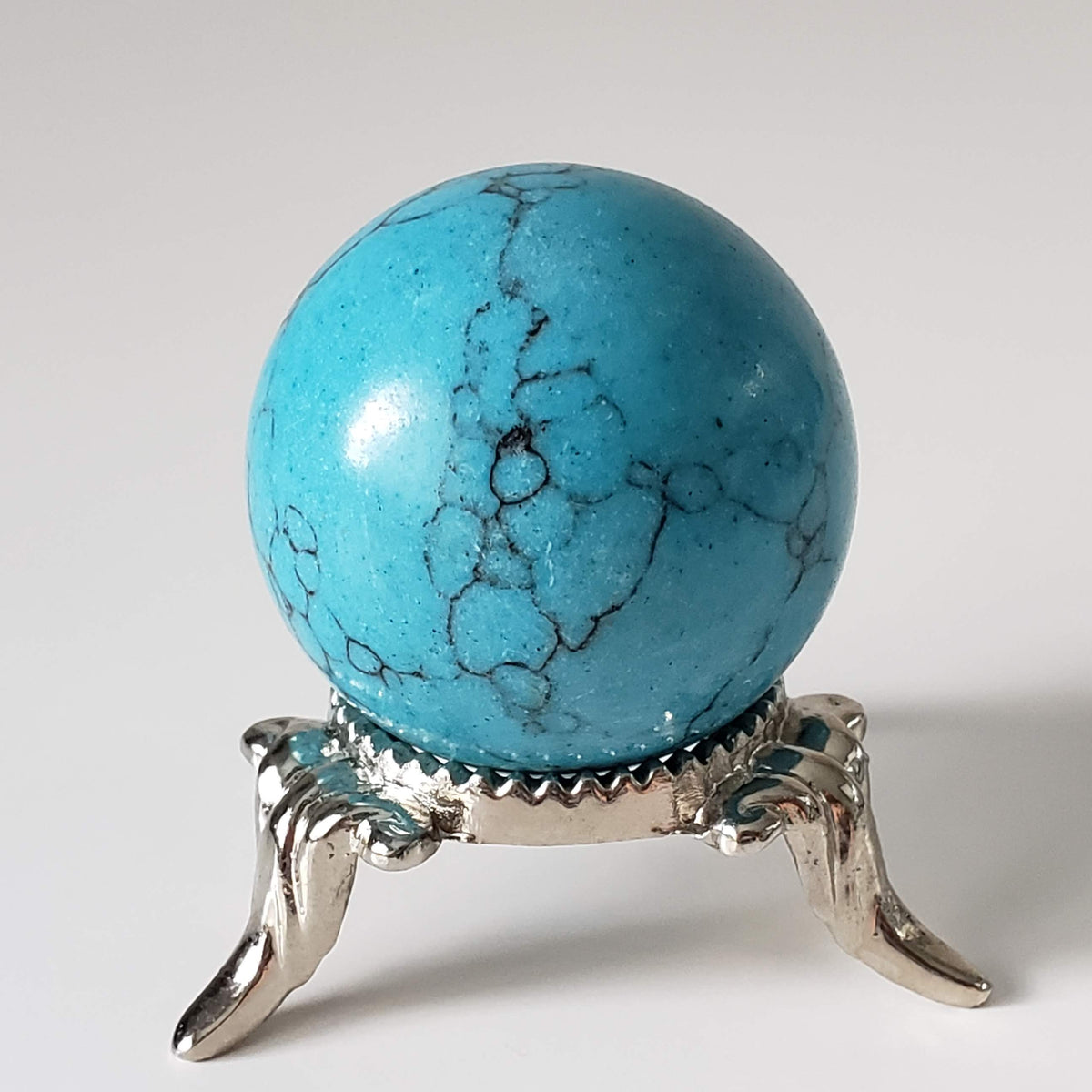 Blue Howlite Sphere | 30 mm 1.2 inches | 30.8 grams 4