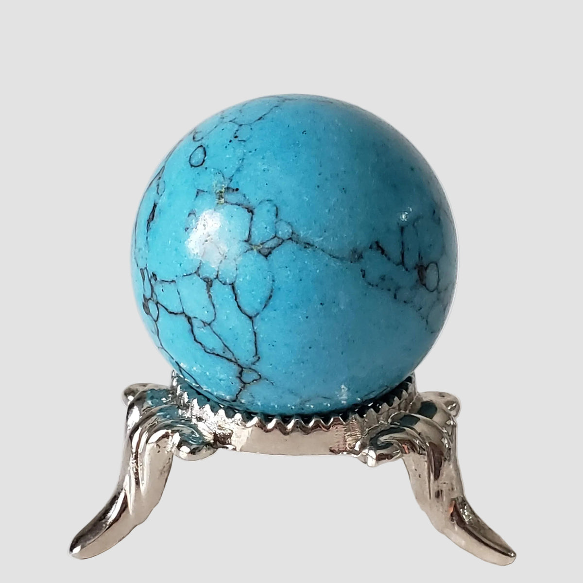 Blue Howlite Sphere | 30 mm 1.2 inches | 30.8 grams 1