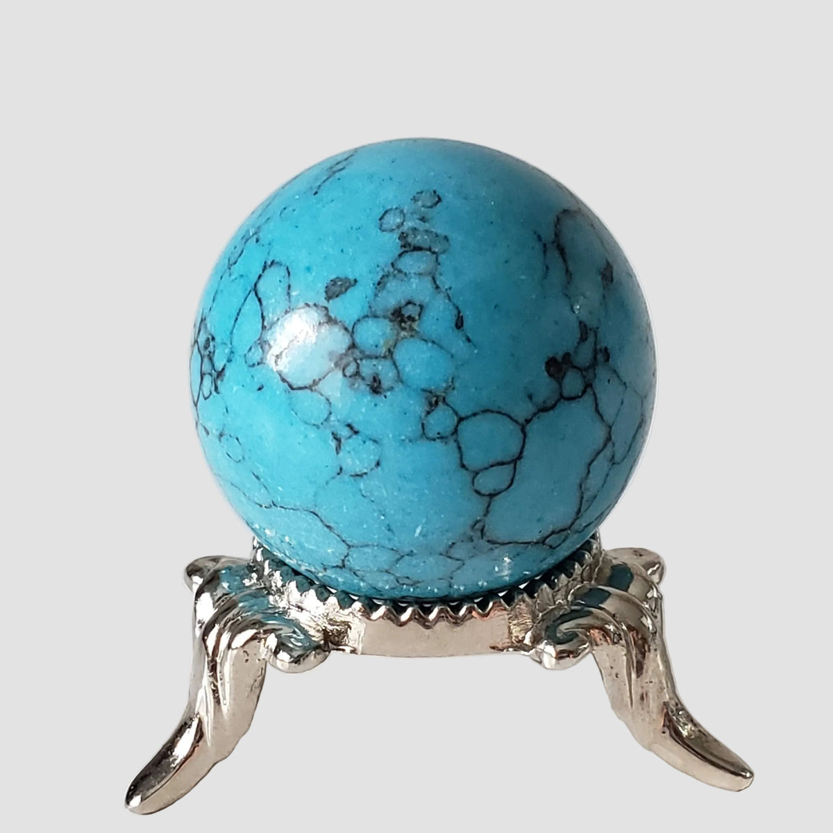 Blue Howlite Sphere | 30 mm 1.2 inches | 30.8 grams 3