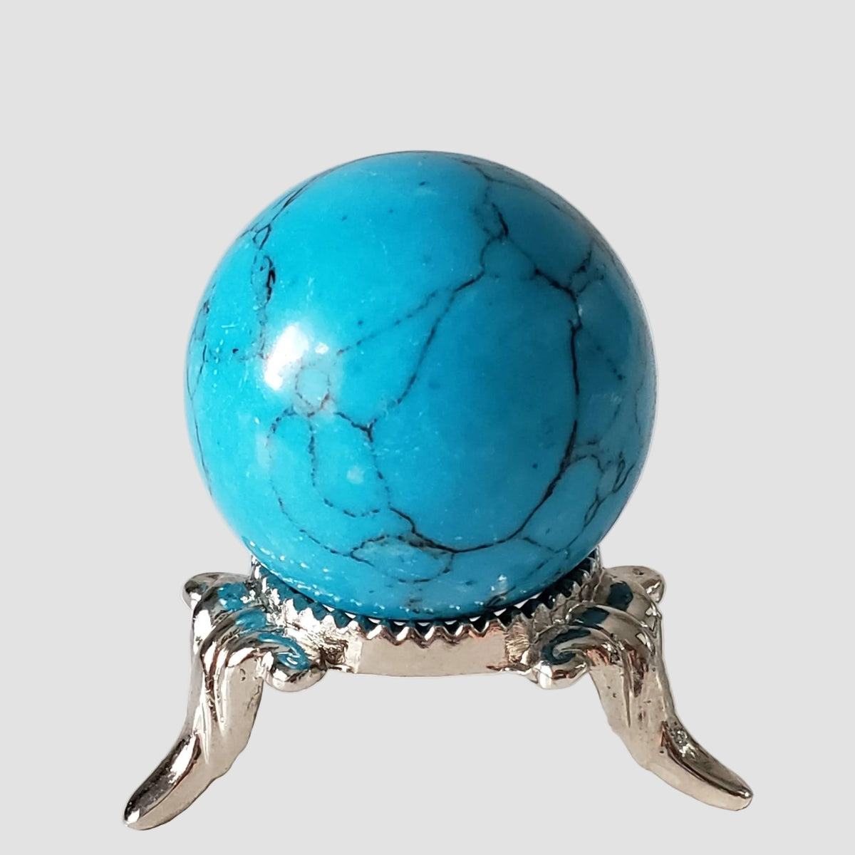 Blue Howlite Sphere | 30 mm 1.2 inches | 31.7 grams 1