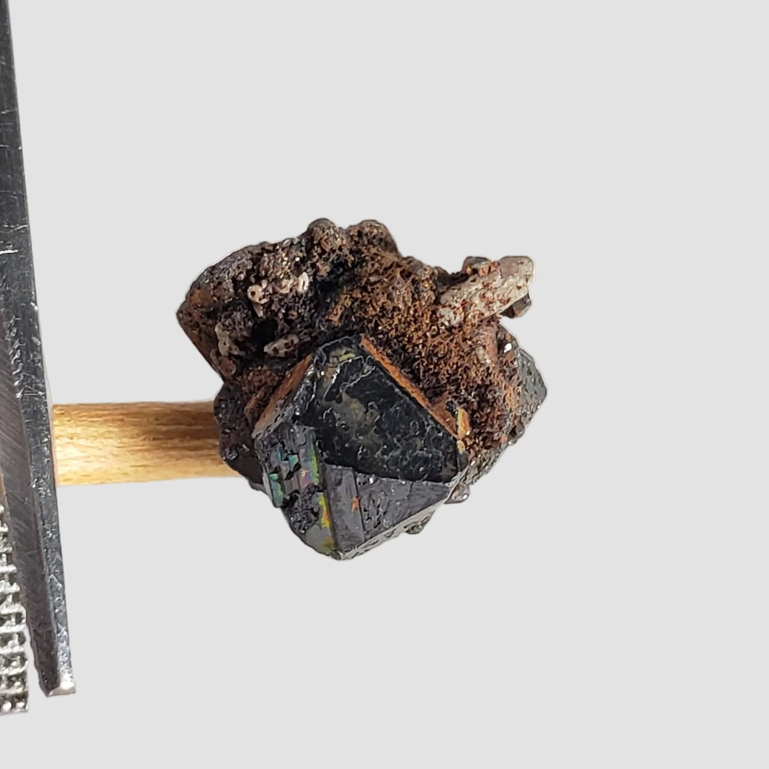  Brookite Crystal | Natural Arkansite | Perky Box Thumbnail Specimen | Magnet Cove, Arkansas, USA 1