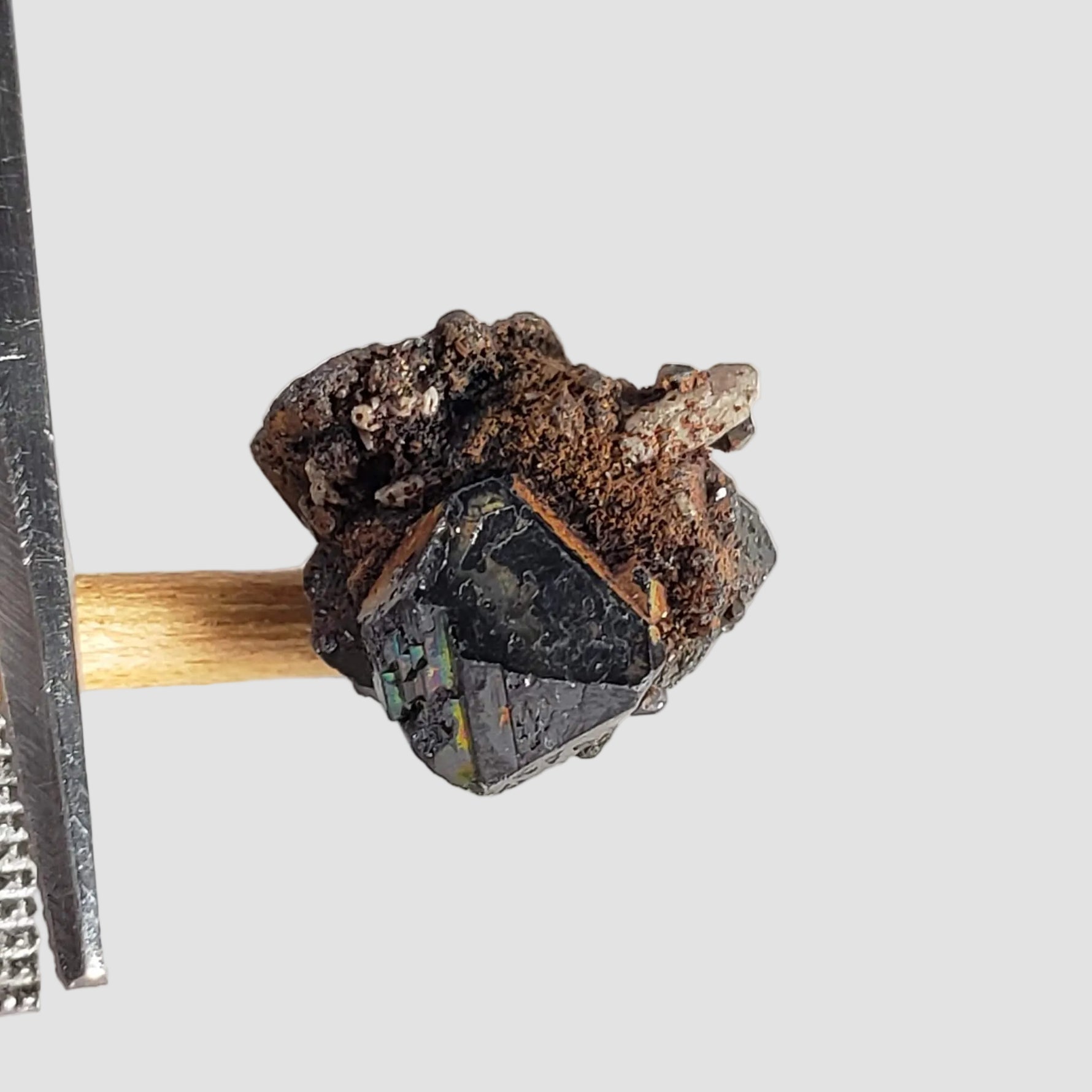  Brookite Crystal | Natural Arkansite | Perky Box Thumbnail Specimen | Magnet Cove, Arkansas, USA 1