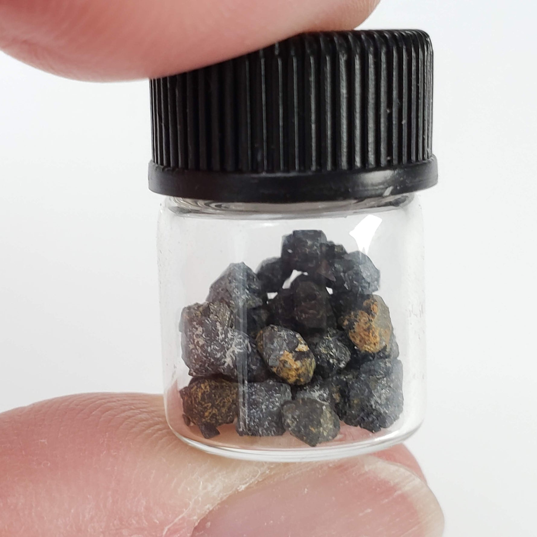  Brookite Crystal | Natural Arkansite | Specimen Jar | Magnet Cove, Arkansas, USA 