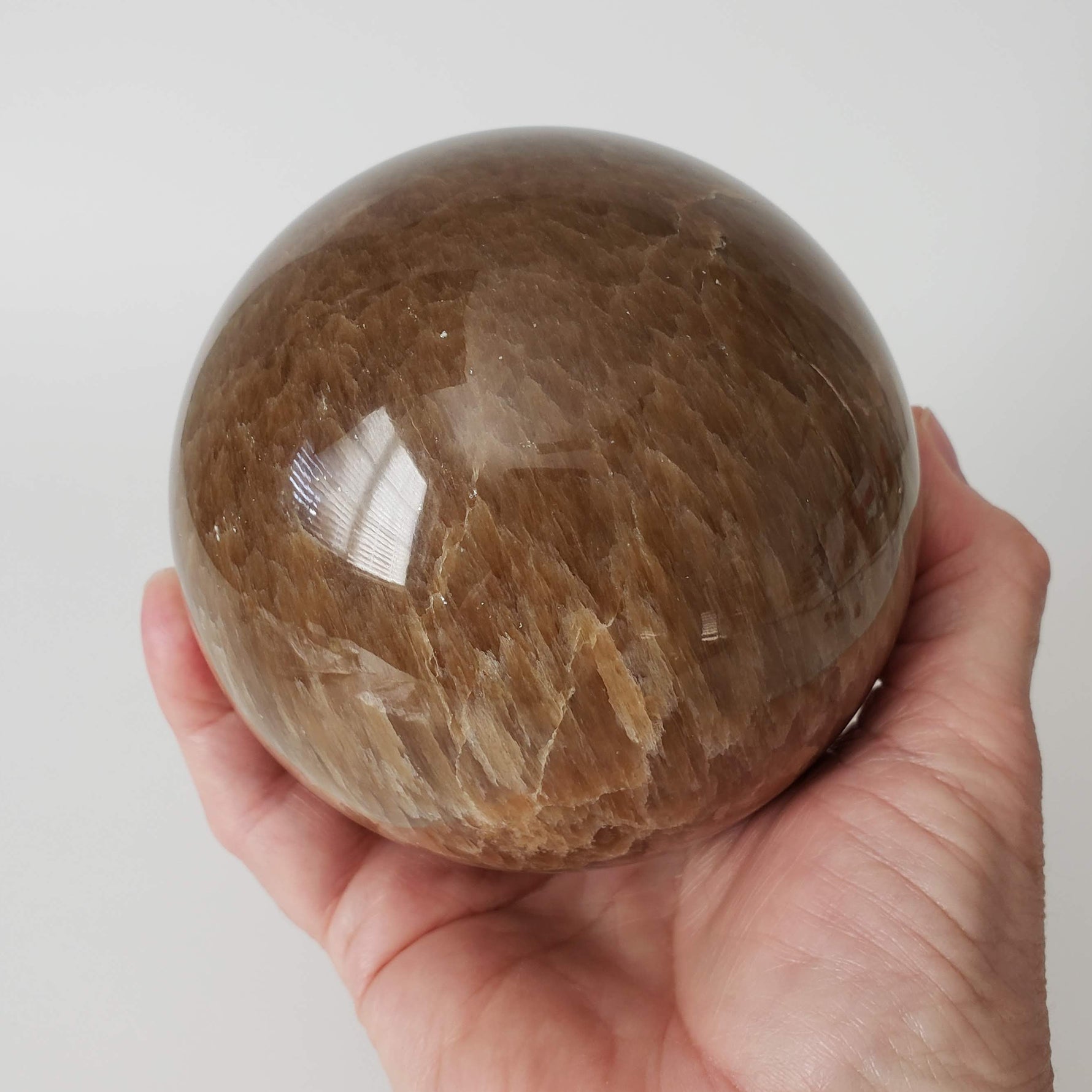  Brown Aragonite Sphere | 107 mm, 4.2 in | 1.9 kg 6