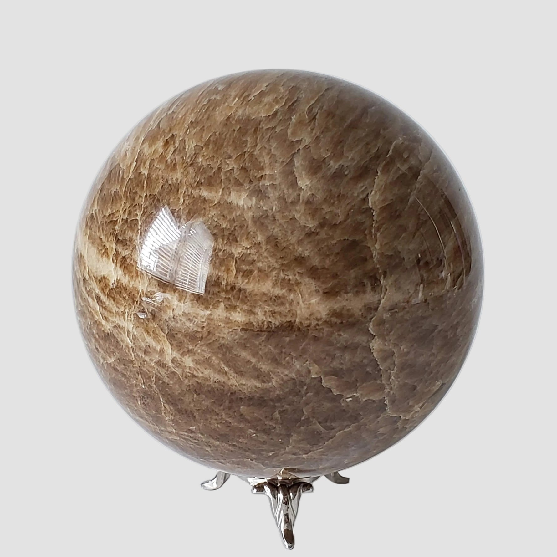  Brown Aragonite Sphere | 99 mm, 3.9 in | 1.4 kg 3