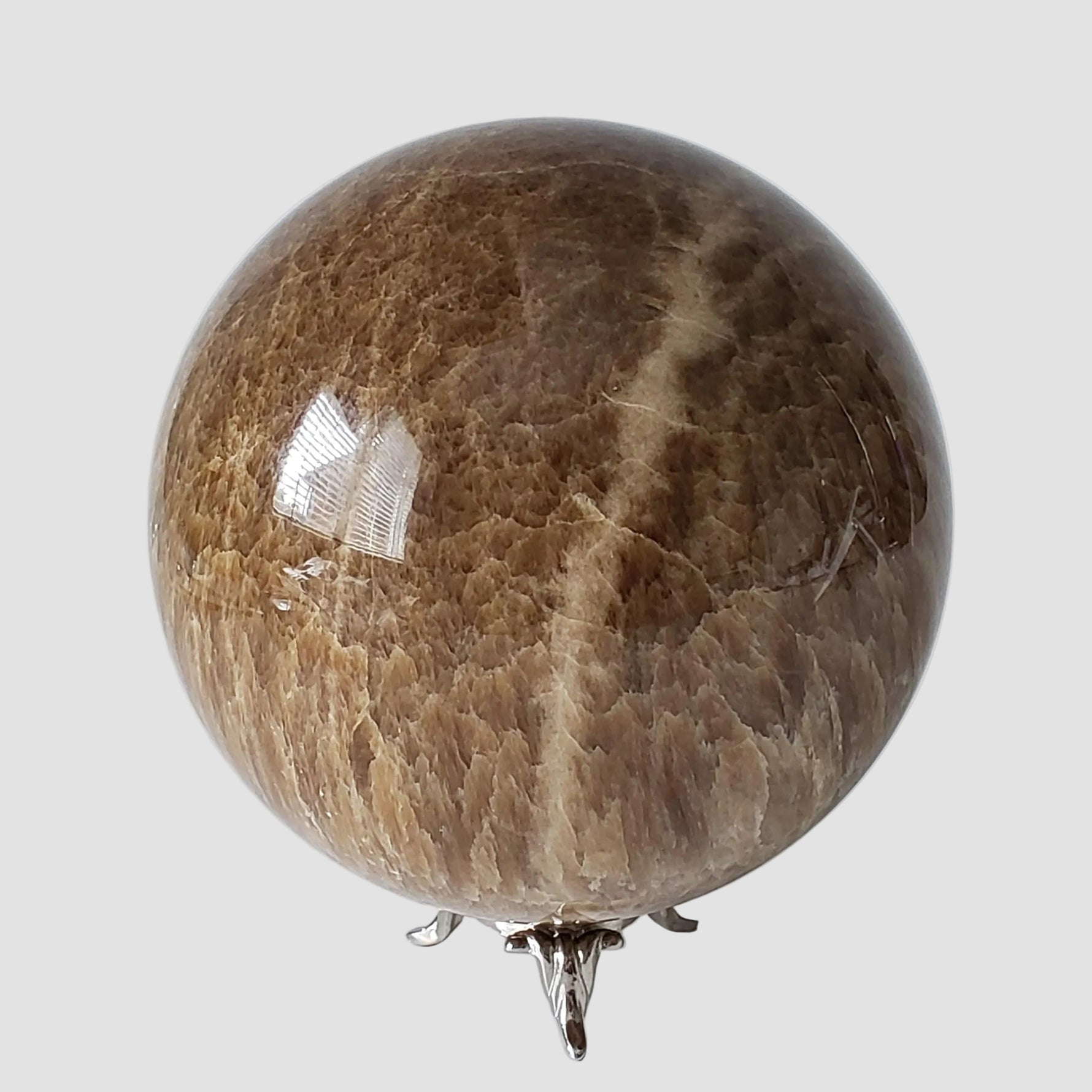  Brown Aragonite Sphere | 99 mm, 3.9 in | 1.4 kg 1