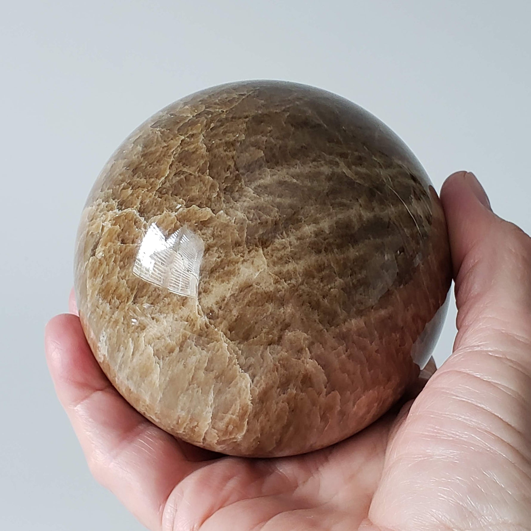  Brown Aragonite Sphere | 99 mm, 3.9 in | 1.4 kg 6