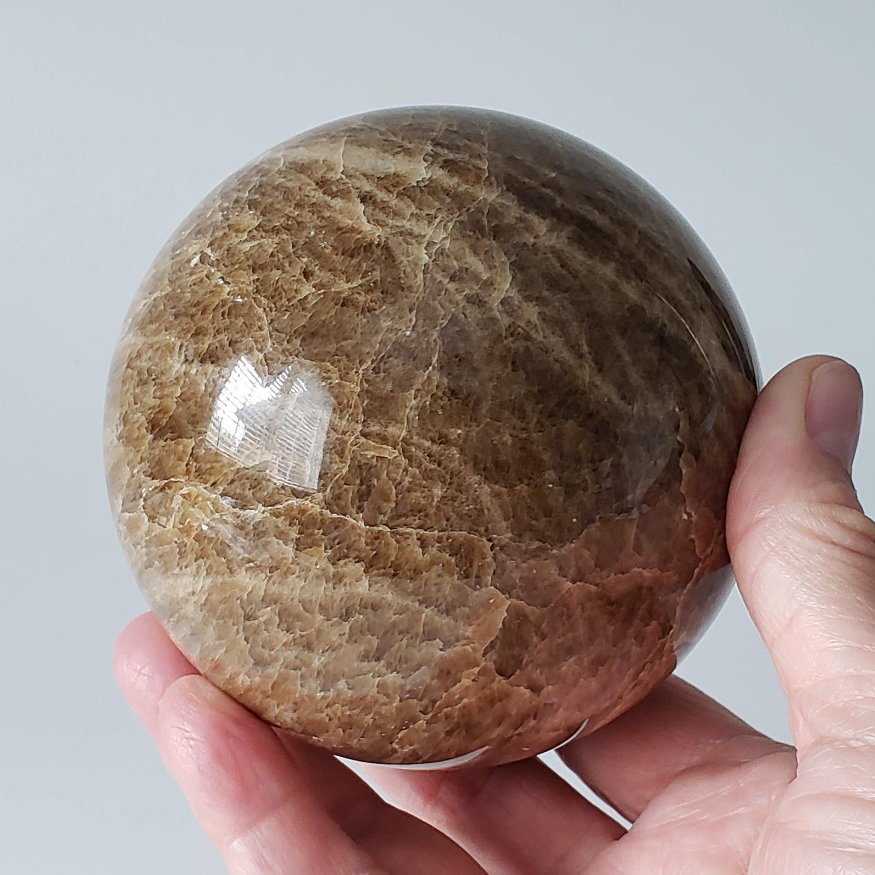  Brown Aragonite Sphere | 99 mm, 3.9 in | 1.4 kg 5