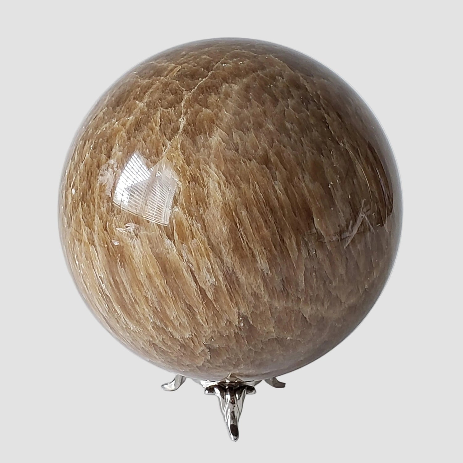  Brown Aragonite Sphere | 99 mm, 3.9 in | 1.4 kg 