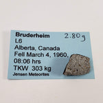  Bruderheim Meteorite | 2.80gr | Part Slice | L6 Class | Observed Fall 1960 Canada | SO24 1