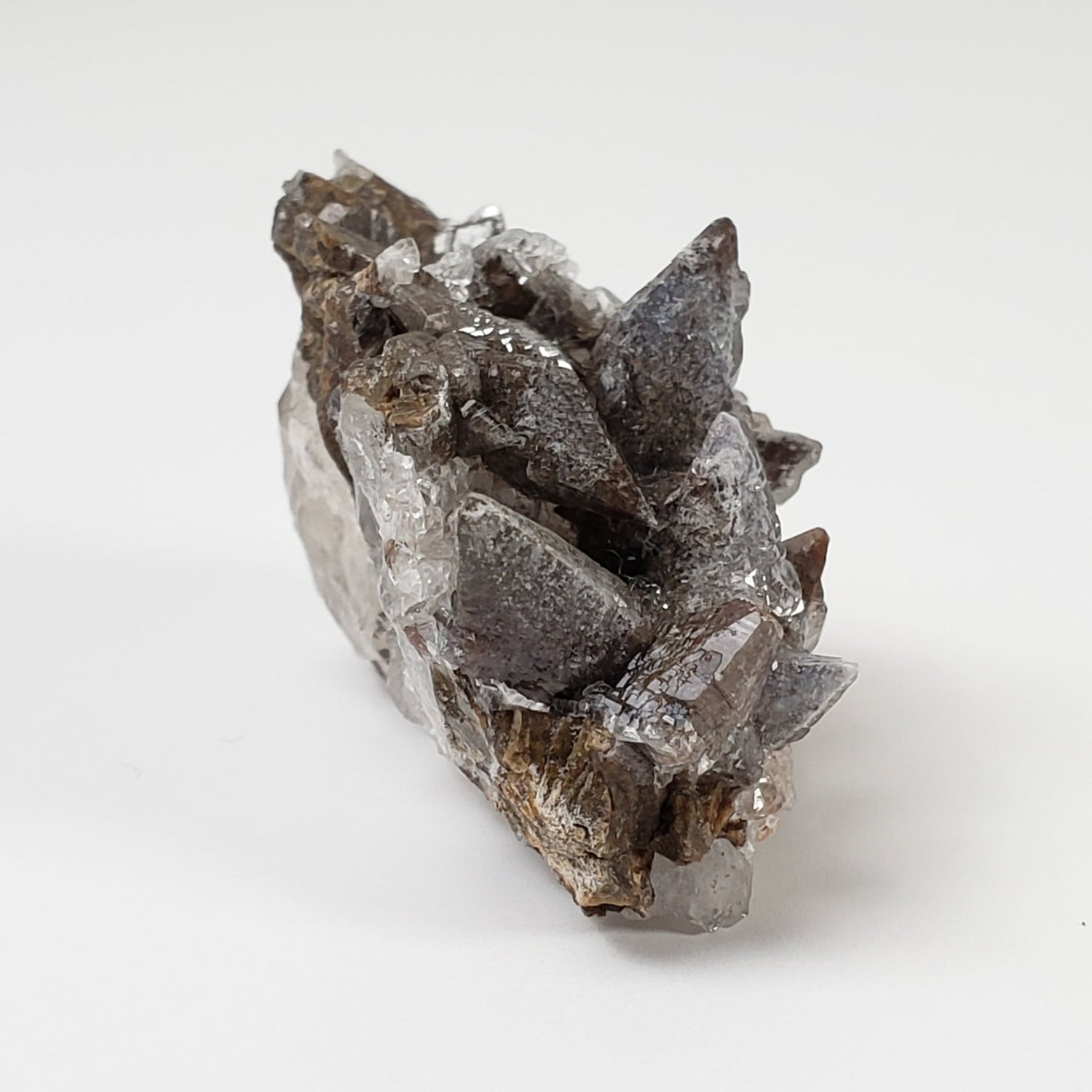  Calcite Dogtooth on Quartz Cluster | 18.2 gr | Chihuahua, Mexico 1