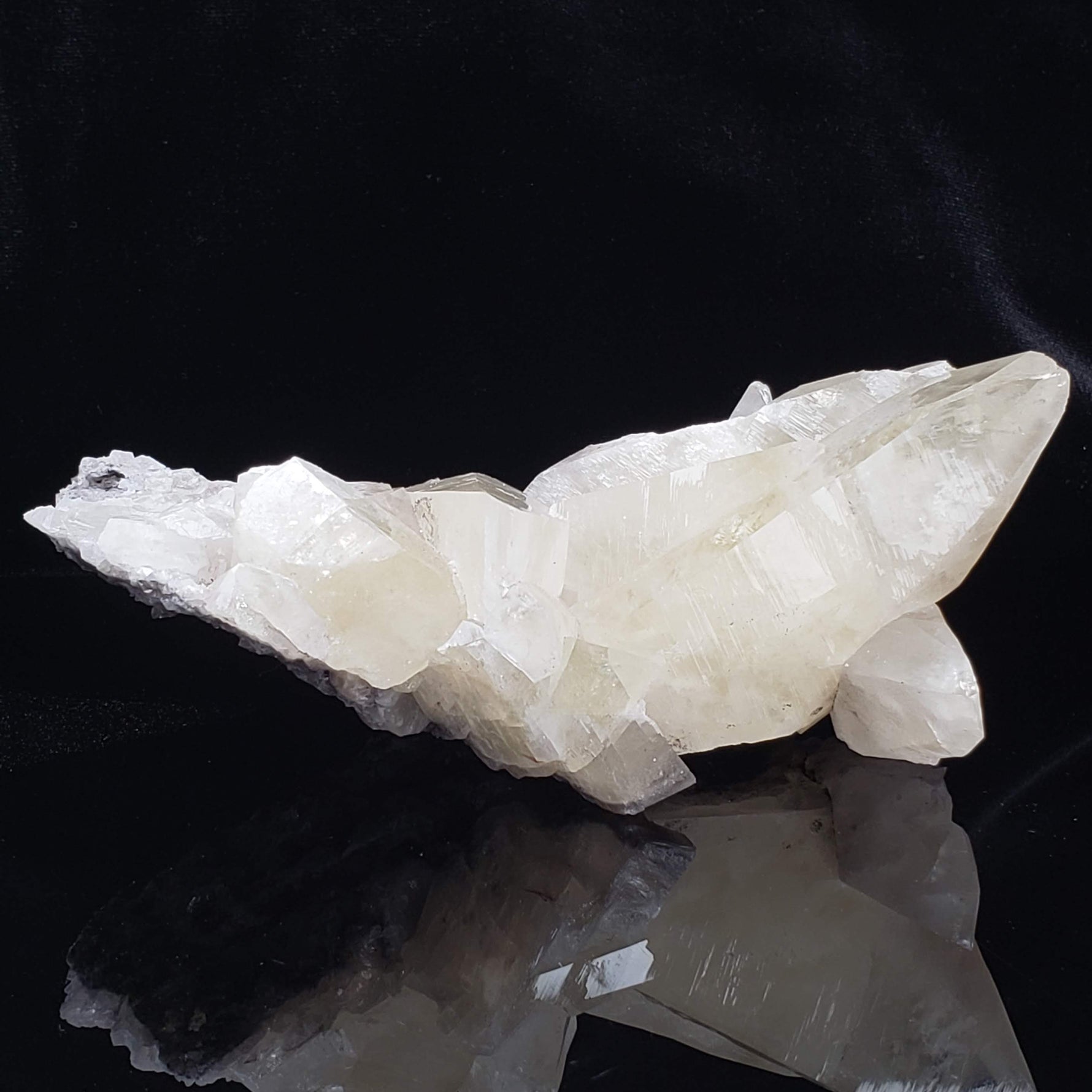  Calcite Points and Red Realgar Cluster | 462 Gr | Shimen Mine, Hunan Province, China 2