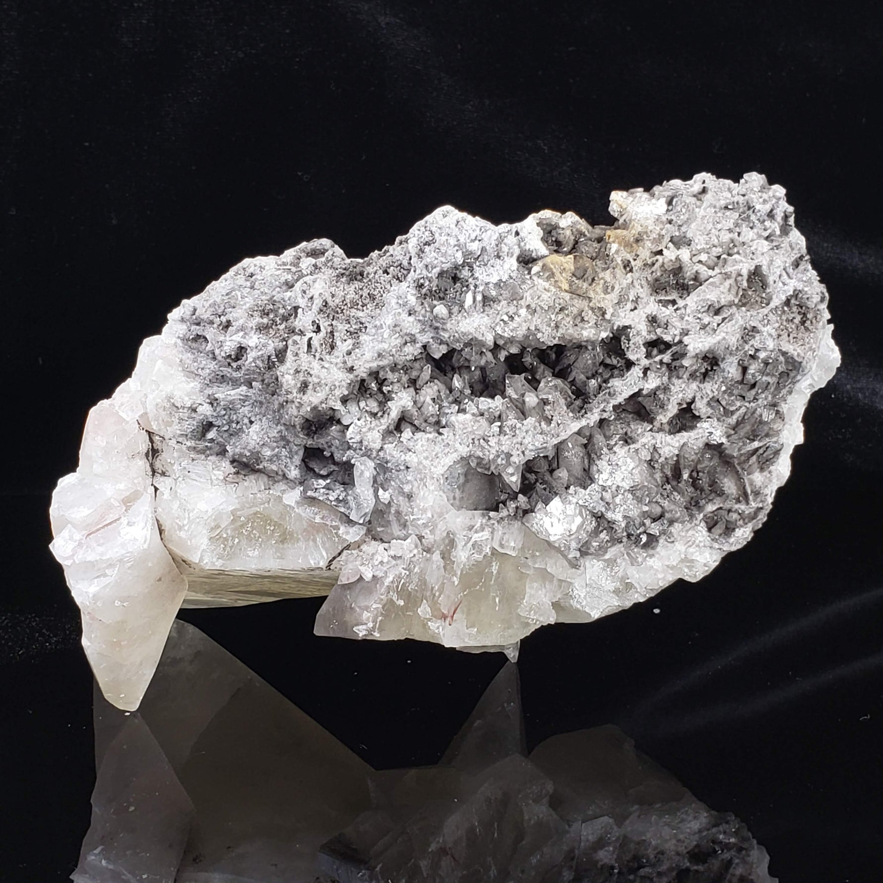  Calcite Points and Red Realgar Cluster | 462 Gr | Shimen Mine, Hunan Province, China 4