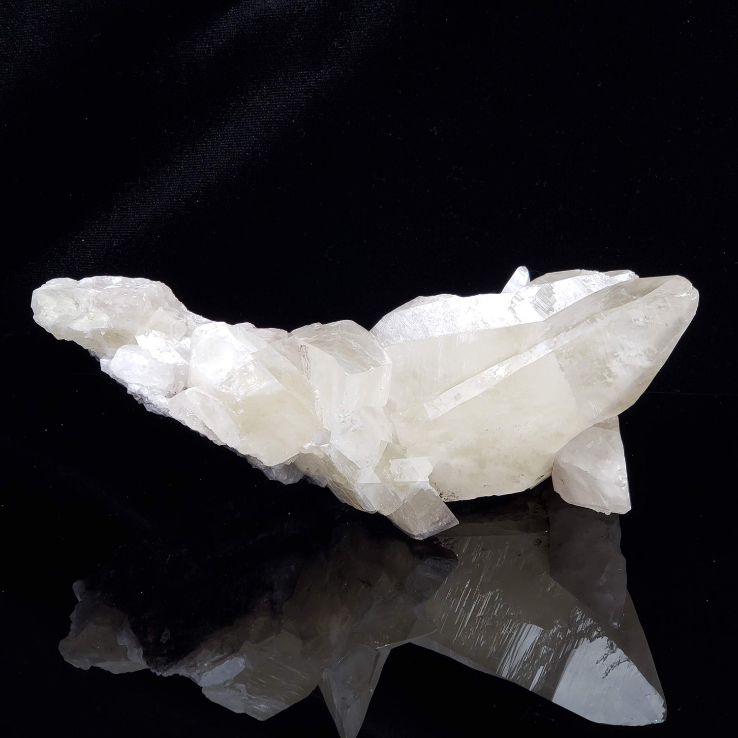  Calcite Points and Red Realgar Cluster | 485 Gr | Shimen Mine, Hunan Province, China 1