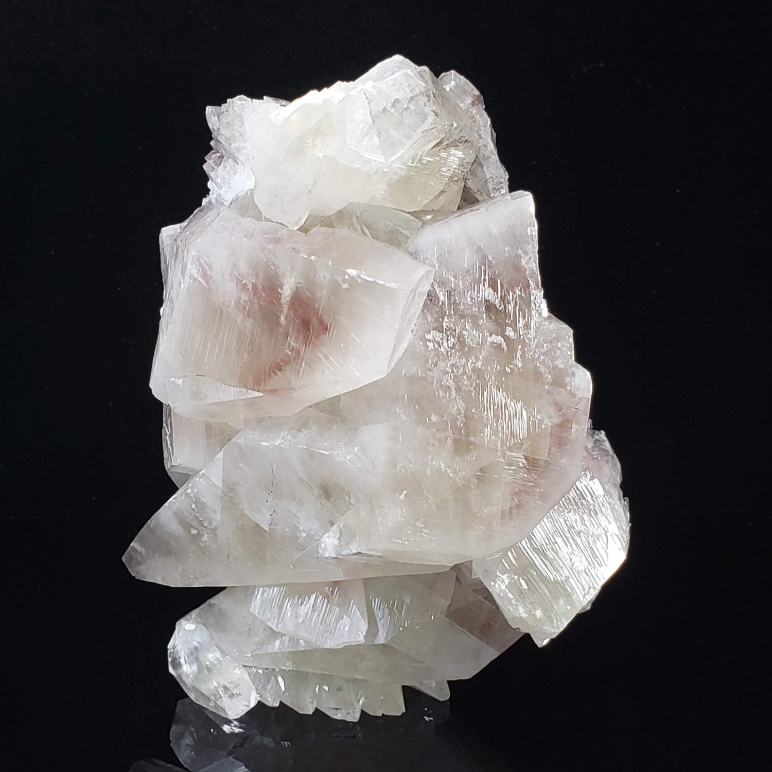  Calcite Points and Red Realgar Cluster | 885 gr | Shimen Mine, Hunan Province, China 1