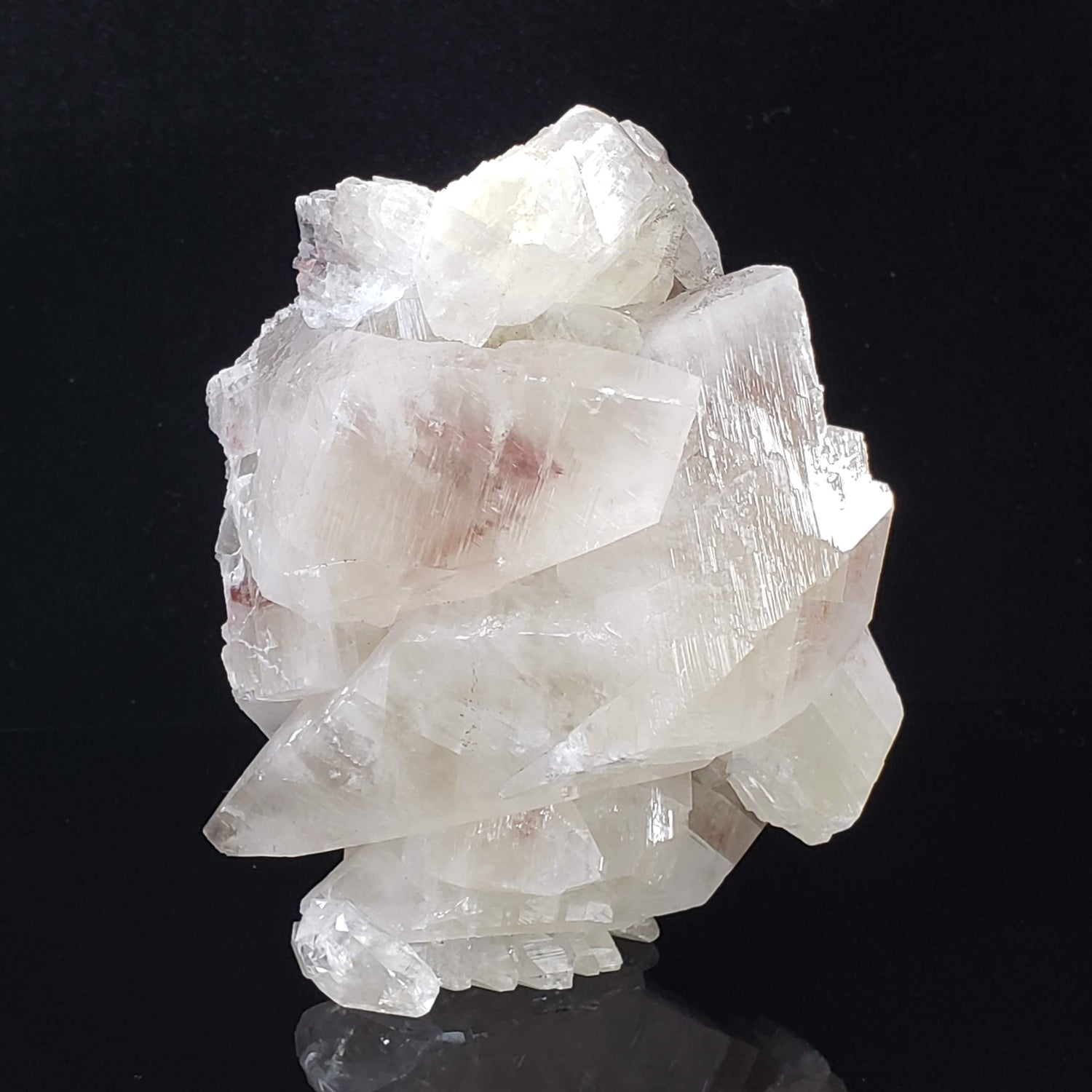  Calcite Points and Red Realgar Cluster | 885 gr | Shimen Mine, Hunan Province, China 