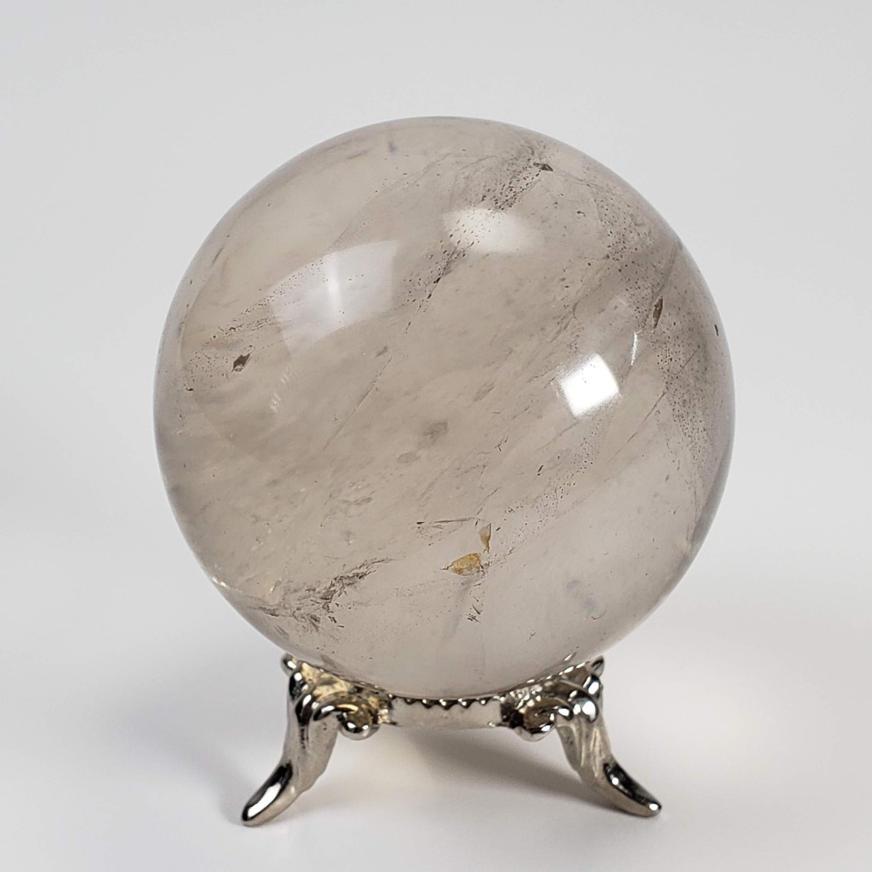 Calcite Sphere | Clear Crystal Ball | 53 mm, 2.1 in | 209 grams | Brazil 3