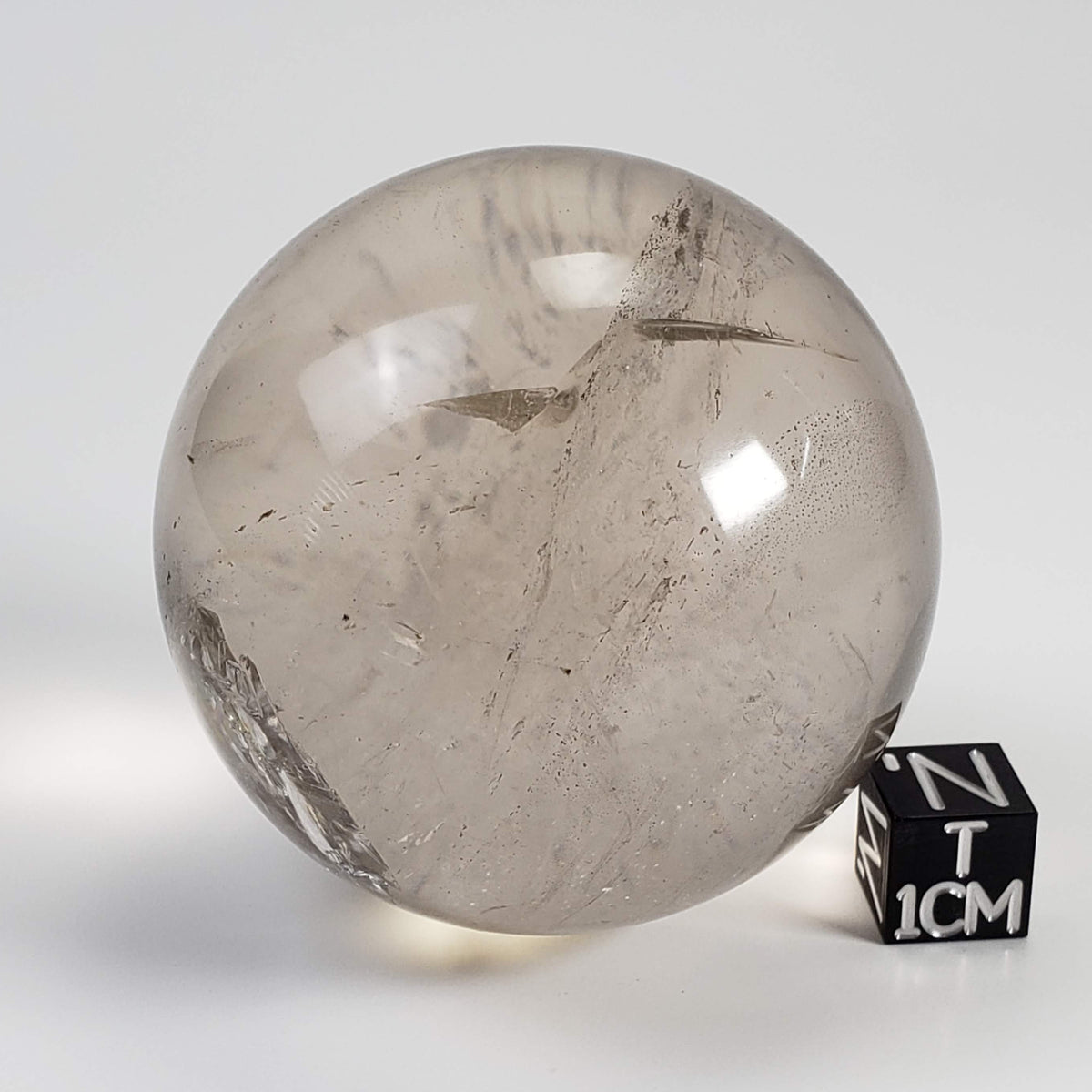 Calcite Sphere | Clear Crystal Ball | 53 mm, 2.1 in | 209 grams | Brazil 6